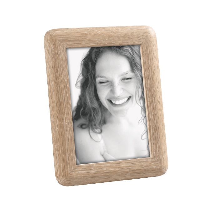 Cornice portafoto 13 x 18 cm porta foto in legno arrotondata design moderno - Dolci pensieri gift
