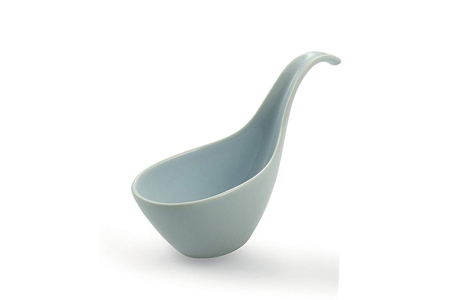 Cucchiaio per aperitivi finger food in ceramica 6 pezzi assortiti - Dolci pensieri gift
