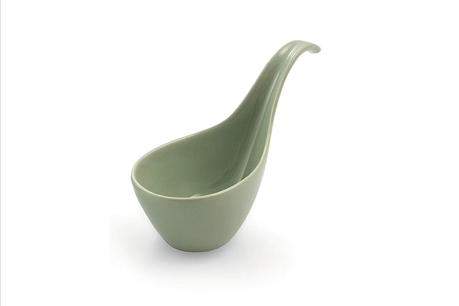 Cucchiaio per aperitivi finger food in ceramica 6 pezzi assortiti - Dolci pensieri gift