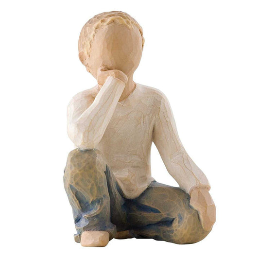 Statuetta Willow tree Bambino Curioso, Resina, Design di Susan Lordi, 7.5 cm - Dolci pensieri gift